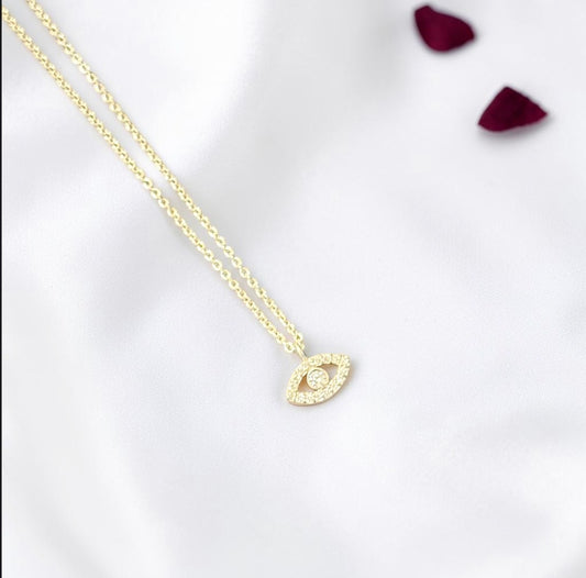 Pure Silver Evil Eye Pendant