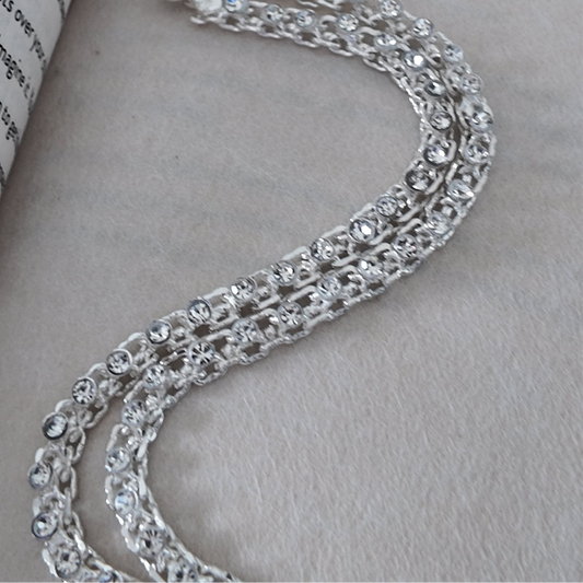 Sparkly silver anklet