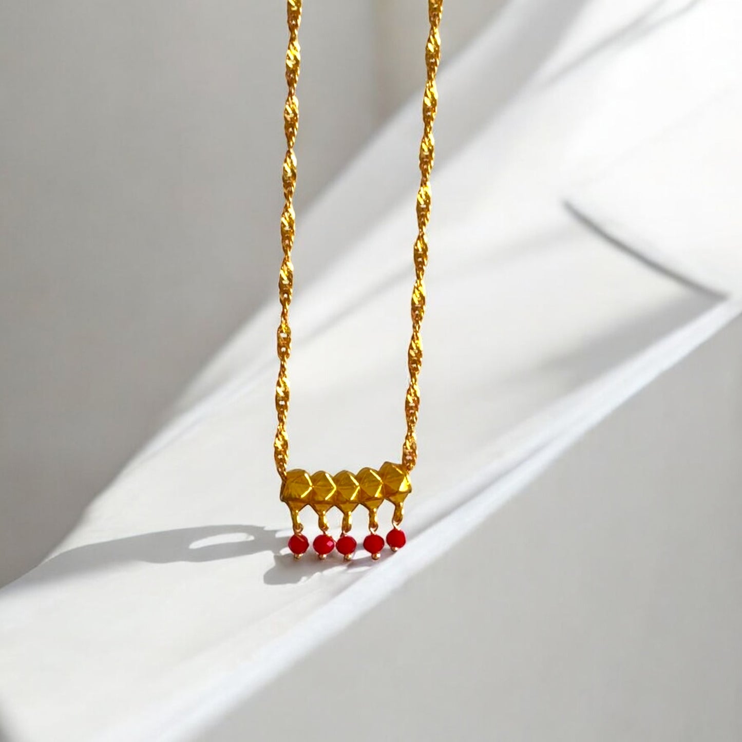 Beaded red tilhari