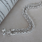 Sparkly silver anklet