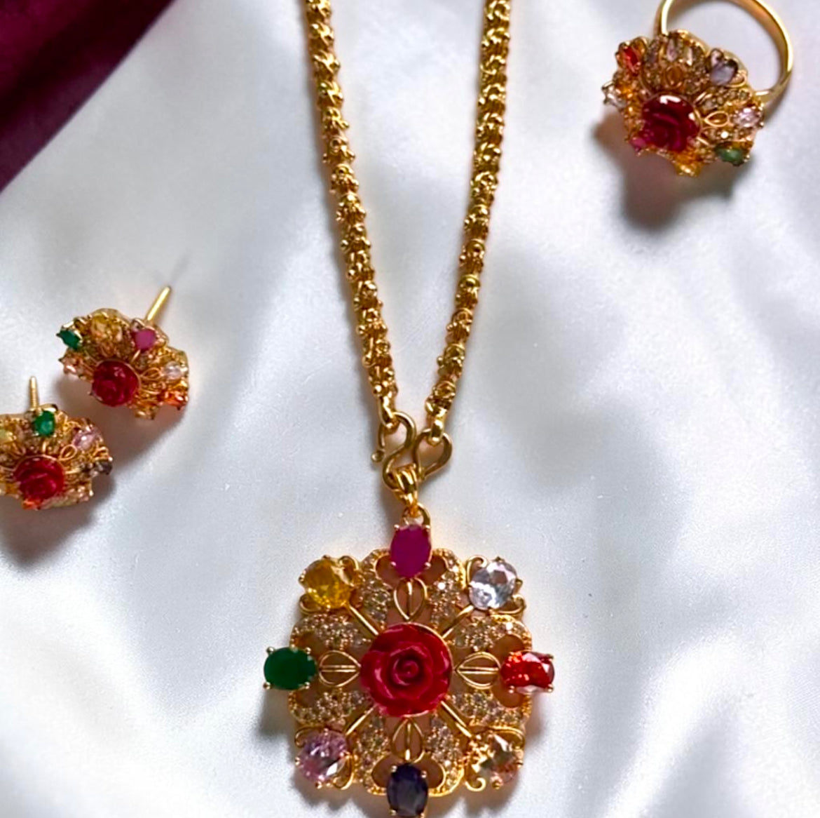 Rose Navaratna Set