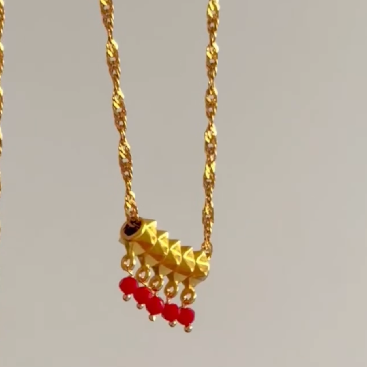 Red Beaded Tilhari