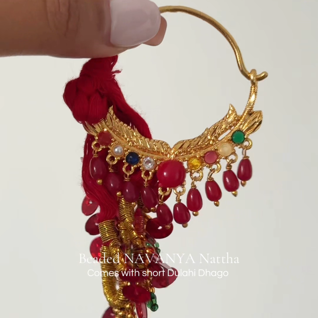 Beaded Navanya Hair Nattha