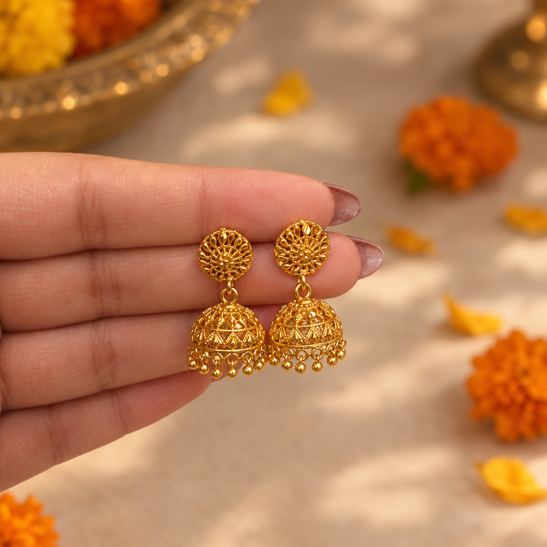 Golden Pinjada Jhumki