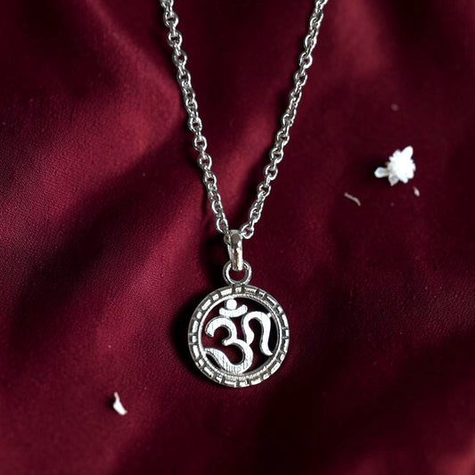 Silver OM pendant