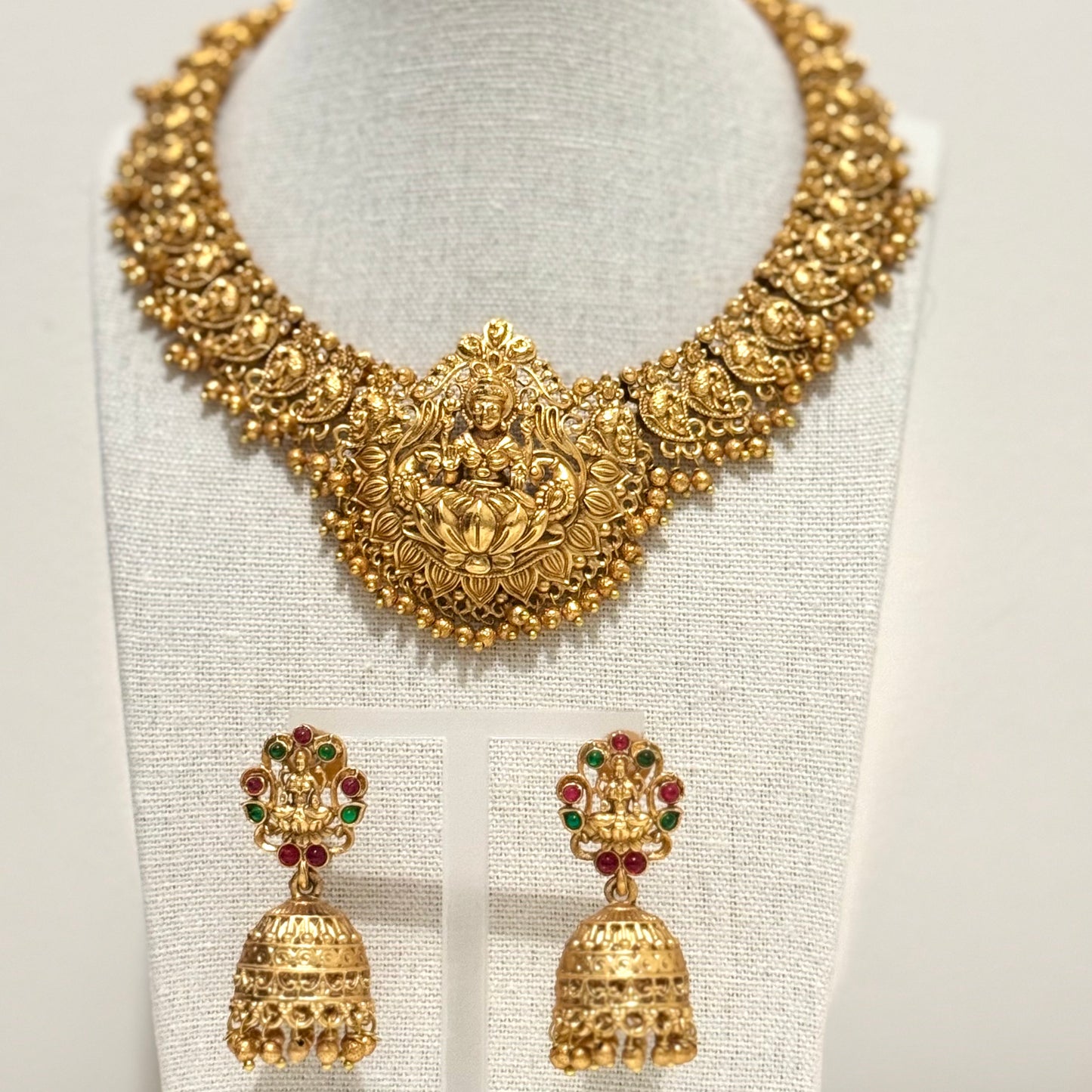 Kudmayi Temple Brass Necklace Set